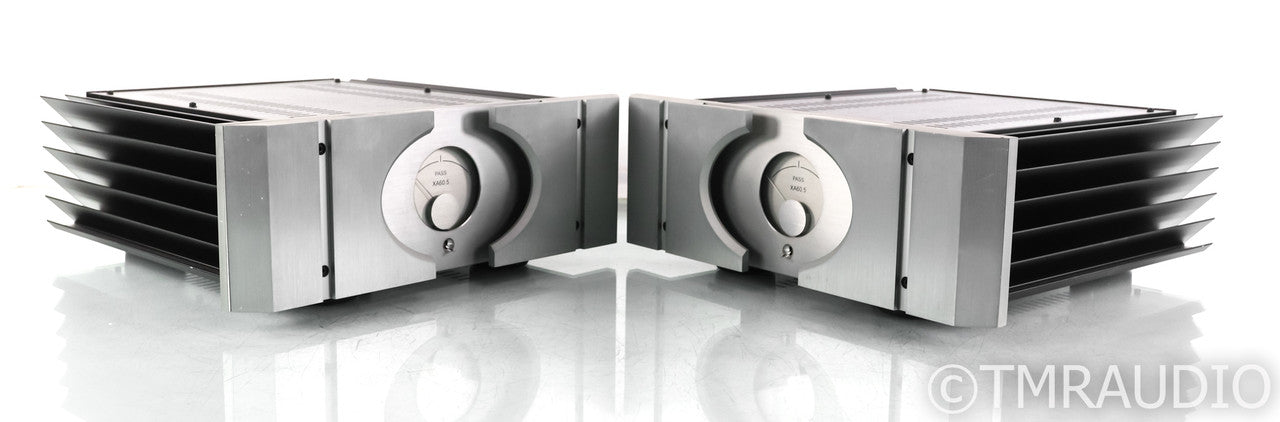 Pass Labs XA60.5 Mono Power Amplifier; XA-60.5; Silver Pair (Broken Meter)