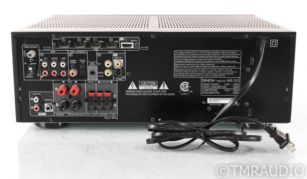 Denon AVR-1312 5.1 Channel Home Theater Receiver
