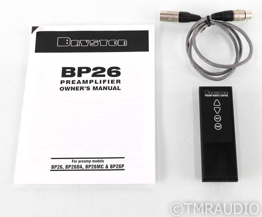 Bryston BP26 Stereo Preamplifier; BP-26; MPS2 Power Supply; Remote
