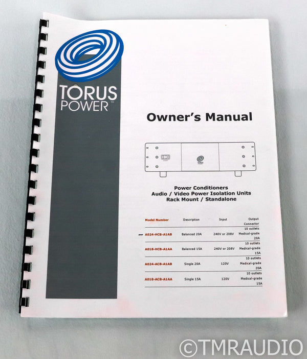 Torus RM 20 Balanced AC Power Line Conditioner