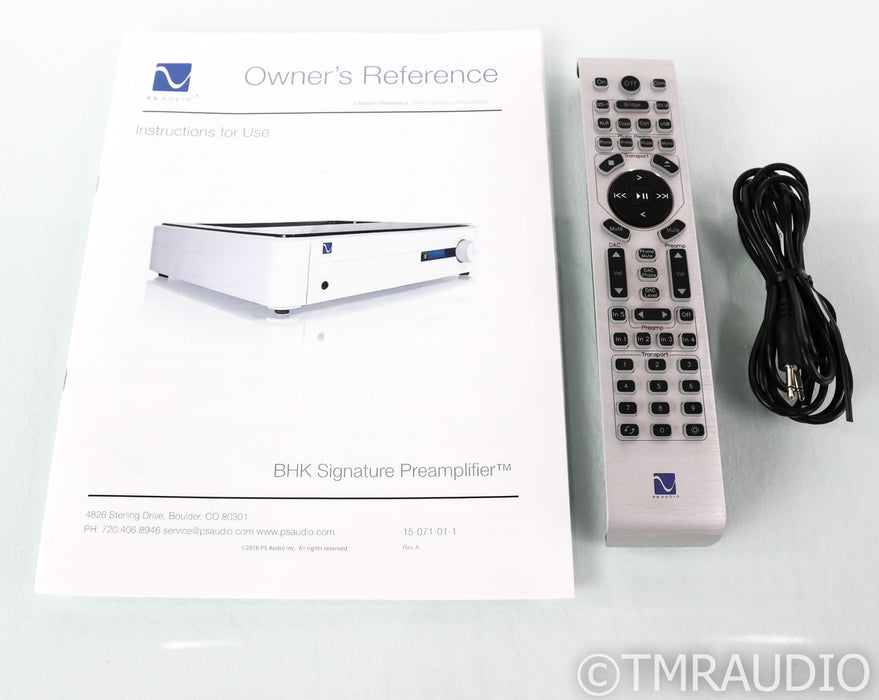 PS Audio BHK Signature Stereo Tube Hybrid Preamplifier; Remote (Used)