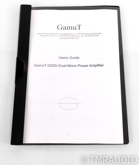 Gamut Audio D200i Stereo Power Amplifier