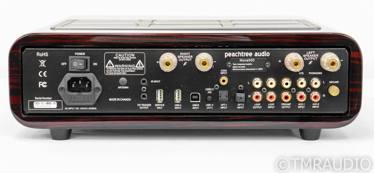 Peachtree Nova500 Stereo Integrated Amplifier; Ebony Mocha; MM Phono; Remote