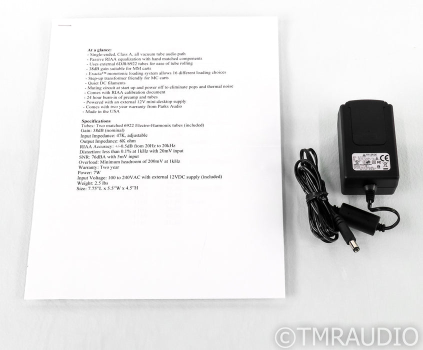 Parks Audio Budgie MM Tube Phono Preamplifier