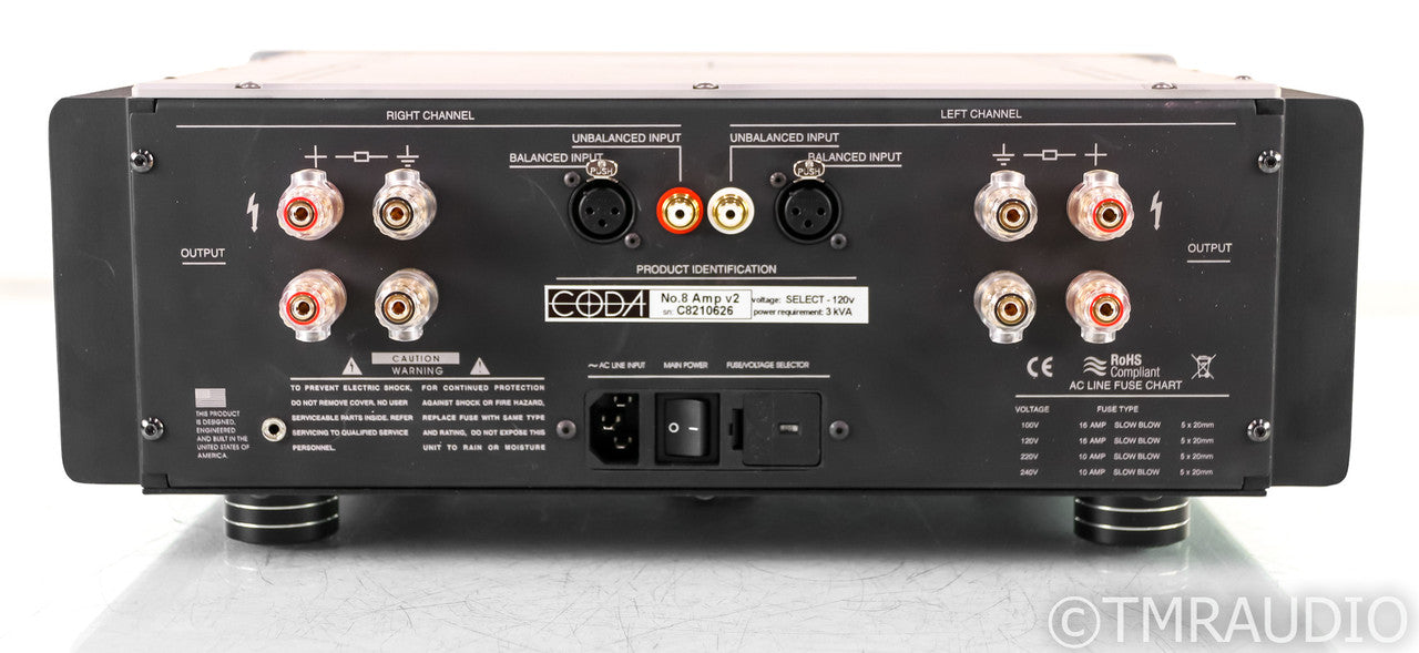 Coda Continuum No. 8 V2 Stereo Power Amplifier