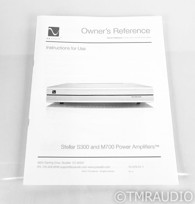 PS Audio Stellar S300 Stereo Power Amplifier; S-300 (USED)