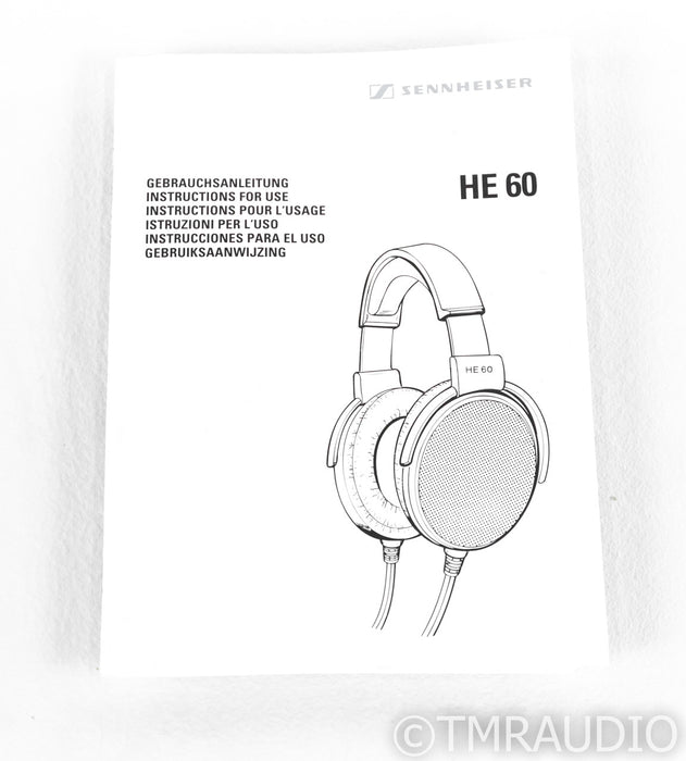 Sennheiser HE60 Vintage Electrostatic Open Back Headphones; HE-60 MINT!