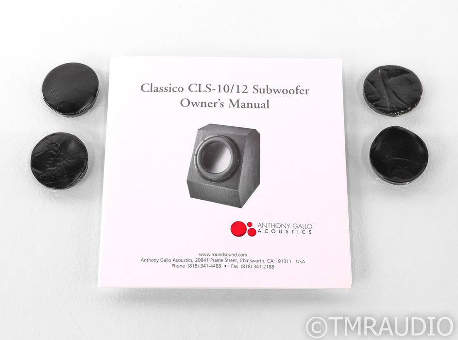 Gallo Acoustics Classico CLS-10 10" Powered Subwoofer; Black Ash; CLS10 (1/1)