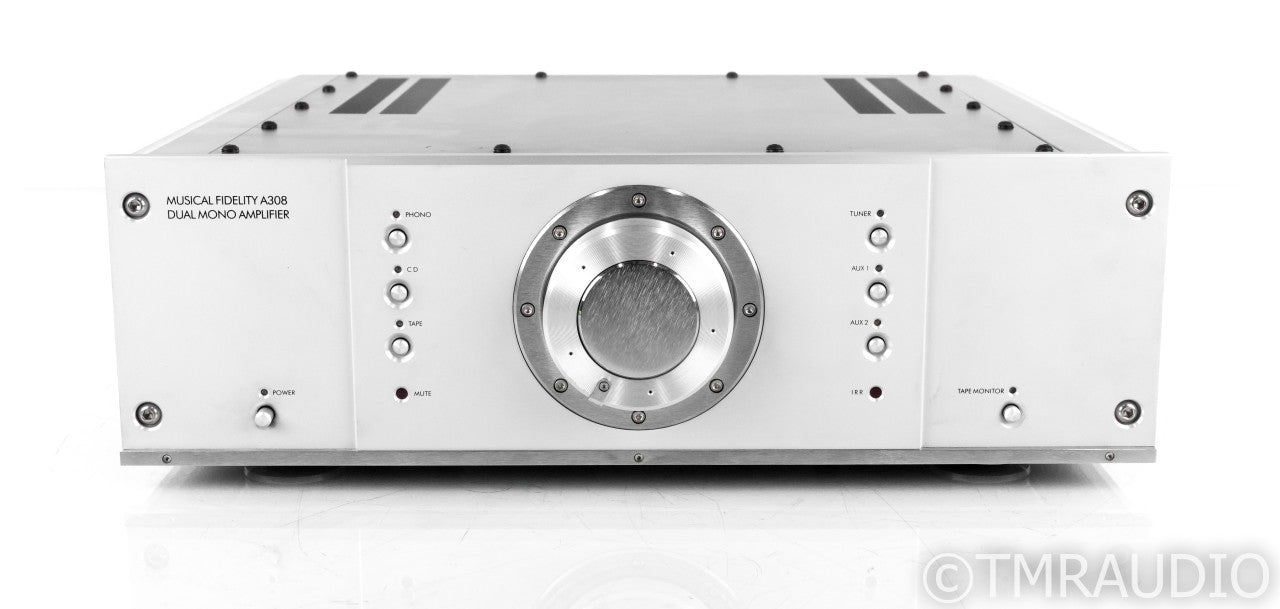 Musical Fidelity A308 Dual Mono Power Amplifier; A-308; Remote; MM Phono