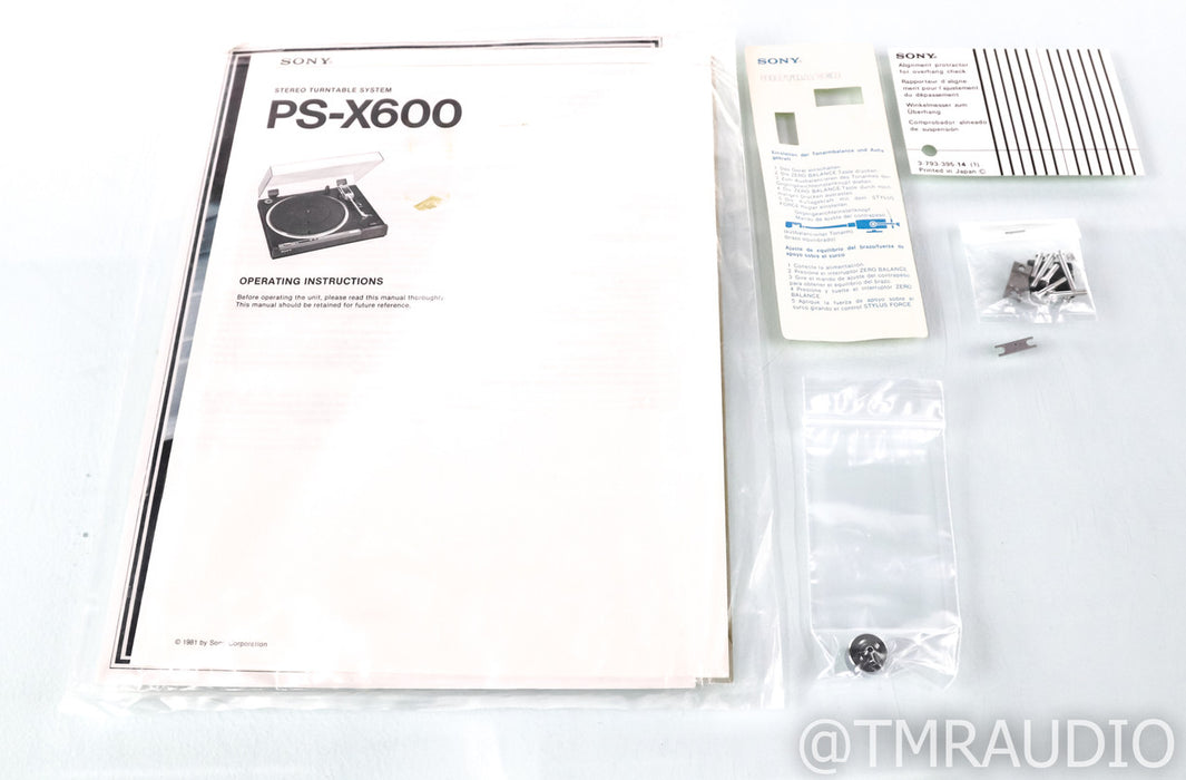 Sony PS-X600 Direct Drive Turntable; Biotracer Tonearm; Ortofon OM 5E MM Cart