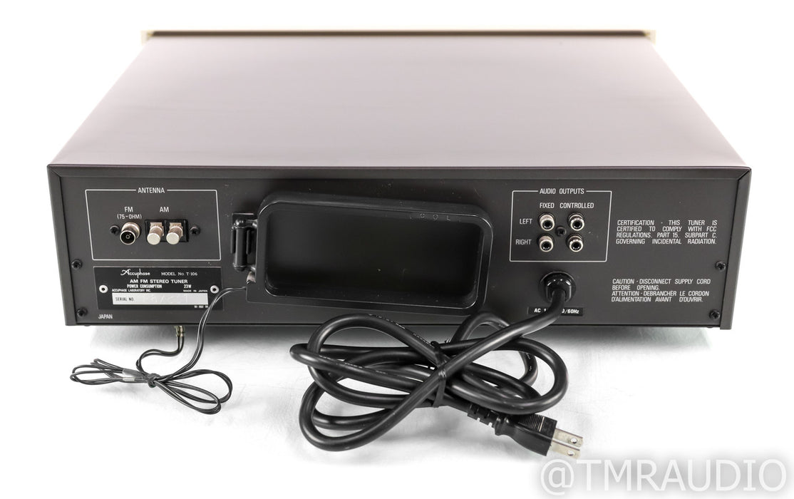 Accuphase T-106 Vintage AM / FM Tuner; T106; Kensonic (New Bulbs)