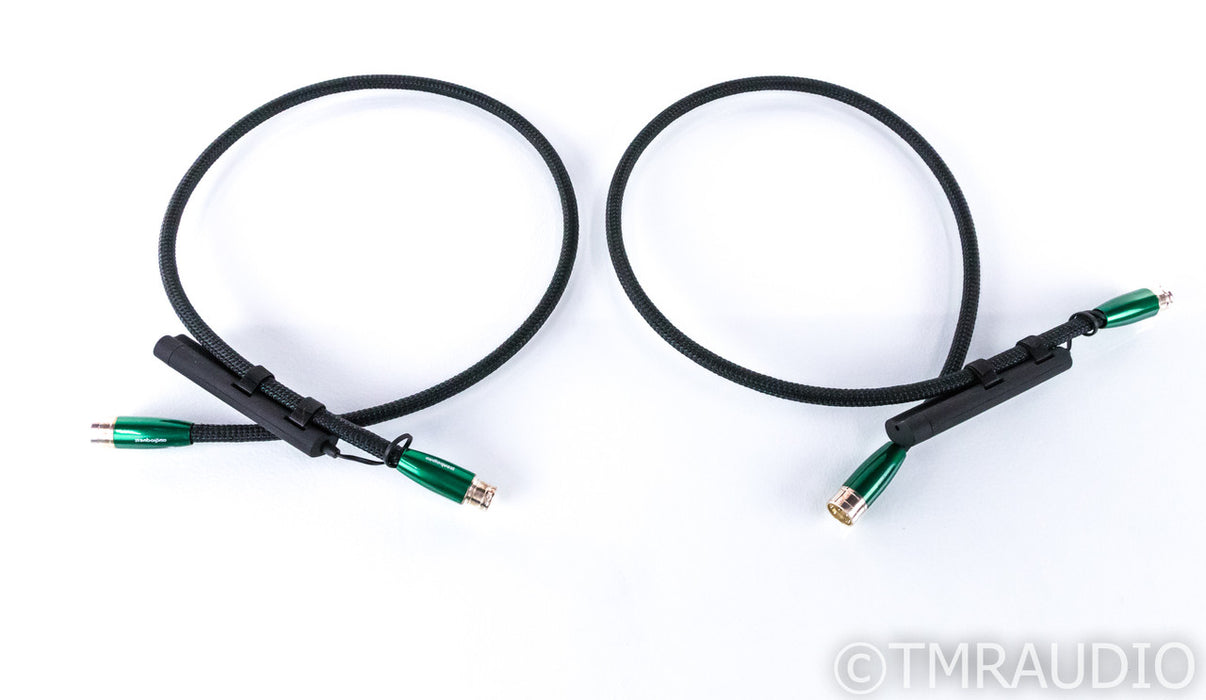 AudioQuest Earth XLR Cables; 1m Pair Balanced Interconnects; 72v DBS