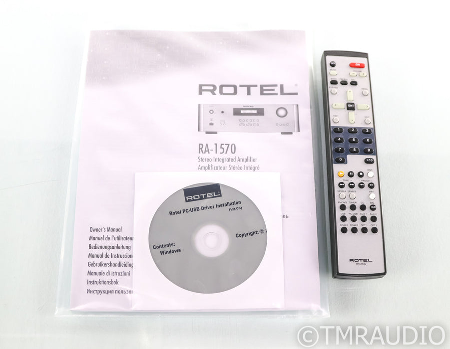 Rotel RA-1570 Stereo Integrated Amplifier; Silver; Remote; AS-IS (Relay Issues)