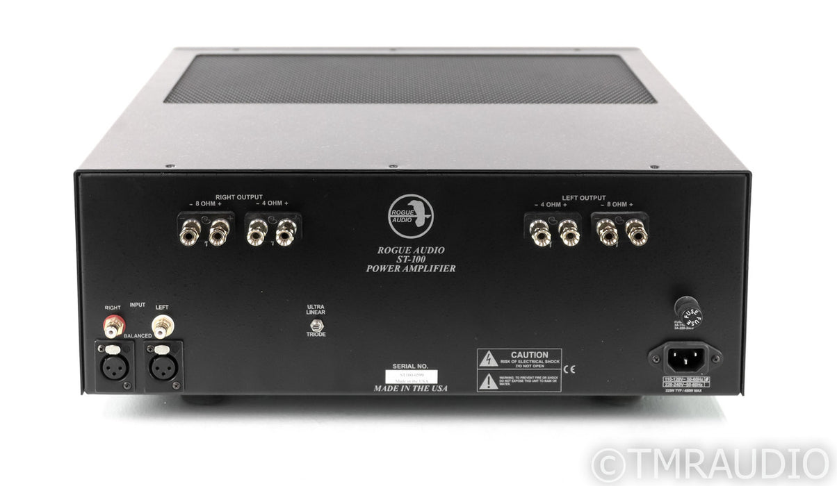 Rogue Audio ST-100 Stereo Tube Power Amplifier; ST100 (New Tubes)