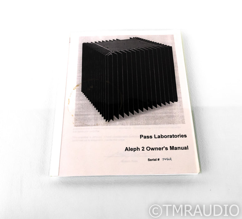 Pass Labs Aleph 2 Mono Power Amplifier