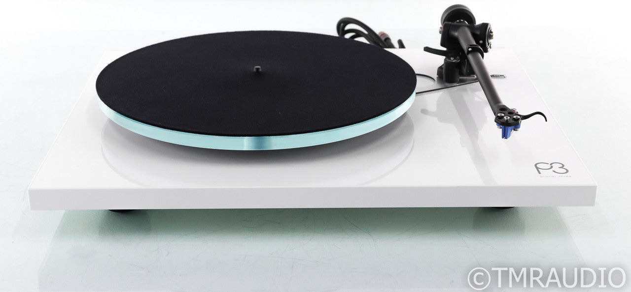 Rega Planar 3 Turntable; PL3; White; Elys 2 Cartridge — The Music Room