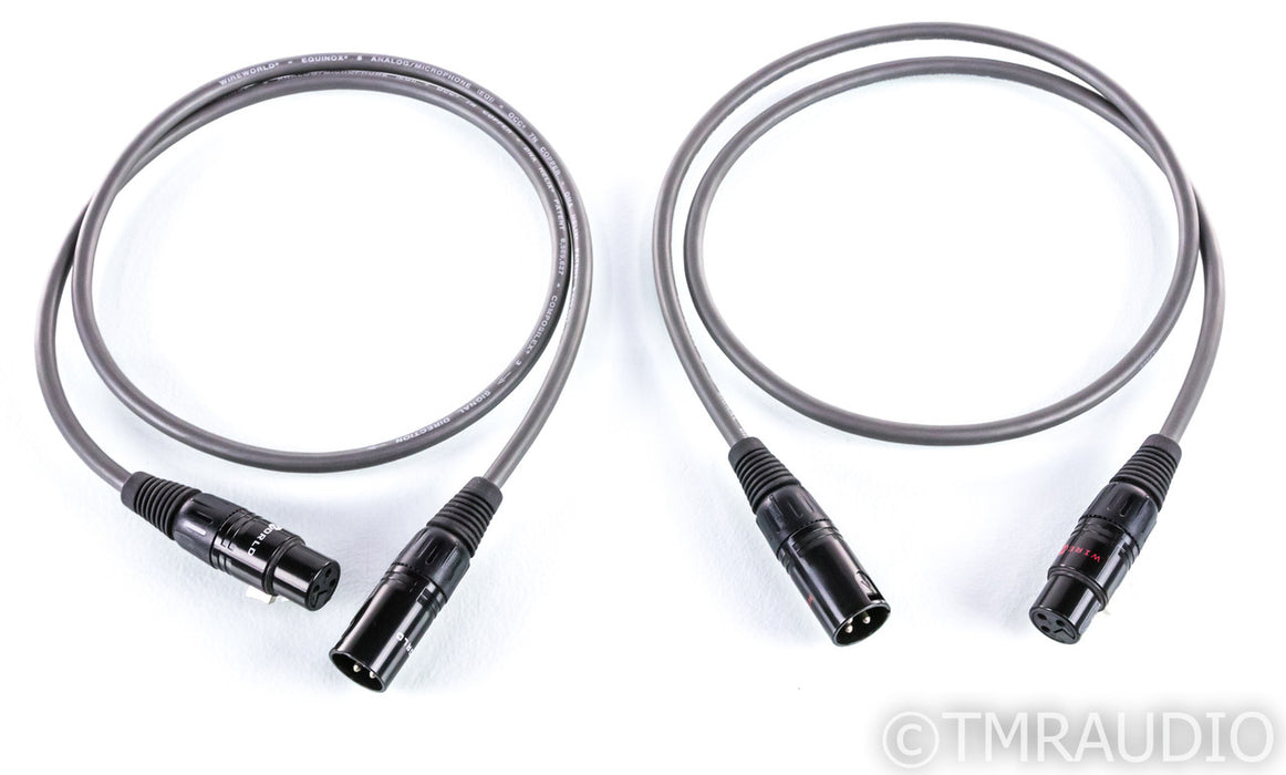 WireWorld Equinox 8 XLR Cables; 1m Pair Balanced Interconnects