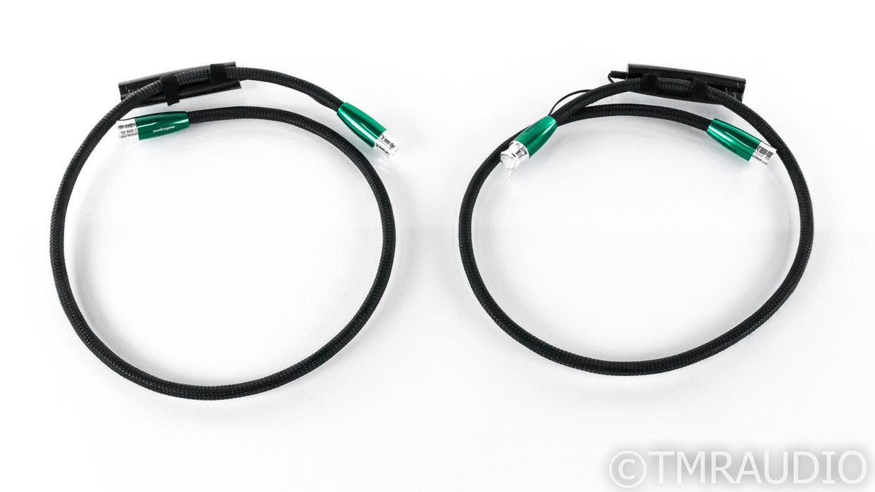 AudioQuest Earth XLR Cables; 1m Pair Balanced Interconnects; 72v DBS (1/7)