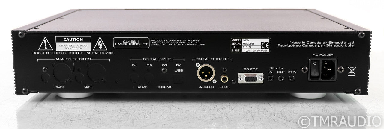 Simaudio Moon Neo 260D CD Transport; 260-D; Remote; Black