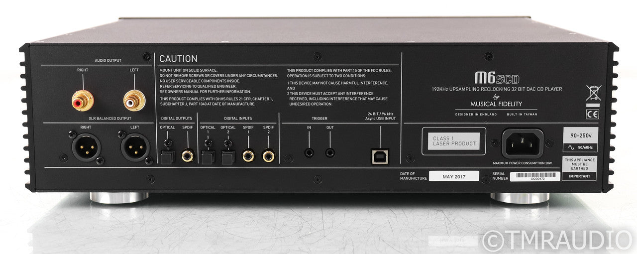 Musical Fidelity M6SCD CD Player / DAC; M6-SCD (Open Box)