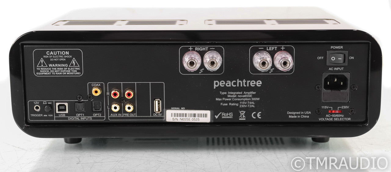 Peachtree Nova65SE Stereo Integrated Amplifier; Gloss Black; Remote; Gloss Black; Remote