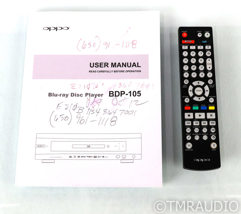 Oppo BDP-105 Universal Blu-Ray / SACD Player