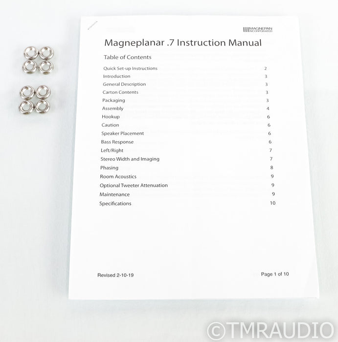 Magnepan MG .7 Floorstanding Planar Speakers