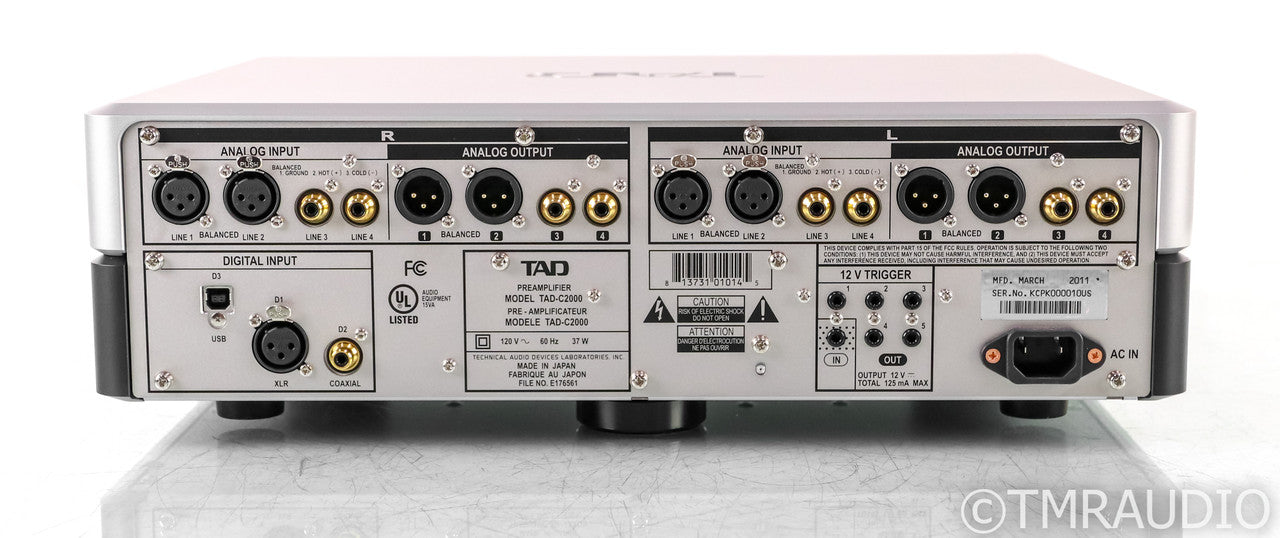 TAD C2000 Stereo Preamplifier / DAC; C-2000; Remote; Silver & Black