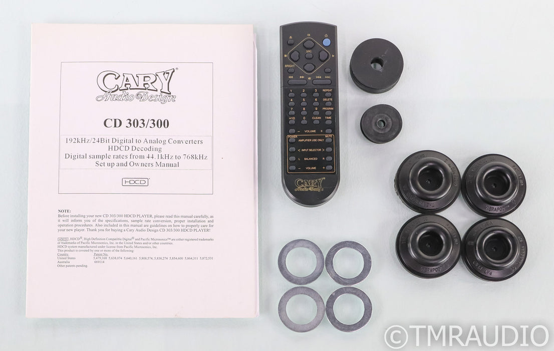 Cary CD 303/300 Hybrid Tube CD Player; Remote; HDCD