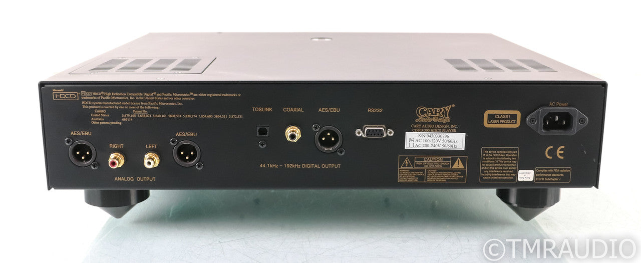 Cary CD 303/300 Hybrid Tube CD Player; Remote; HDCD