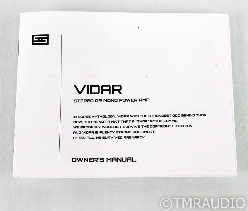 Schiit Audio Vidar Stereo Power Amplifier