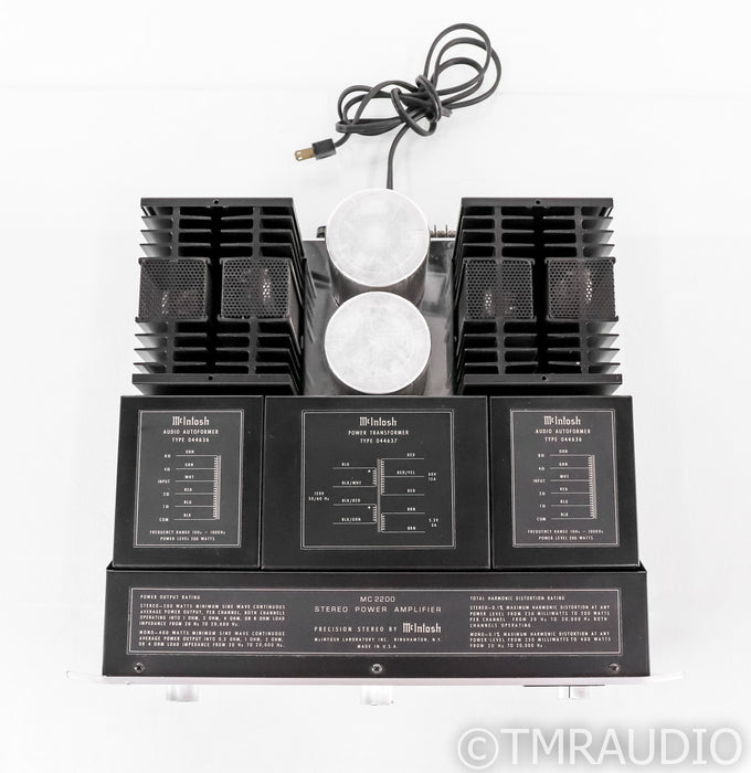 McIntosh MC2200 Vintage Stereo Power Amplifier; MC-2200