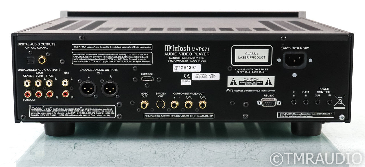 McIntosh MVP871 SACD / CD / DVD Player; MVP-871; Remote