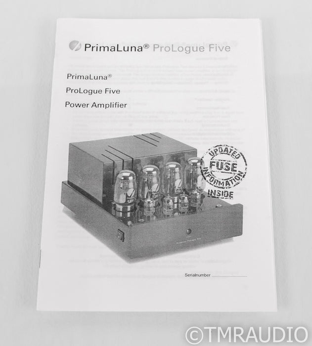 PrimaLuna ProLogue Five Stereo Tube Power Amplifier