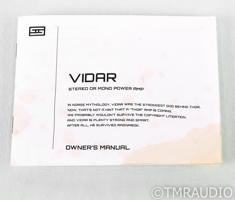 Schiit Vidar Stereo Power Amplifier
