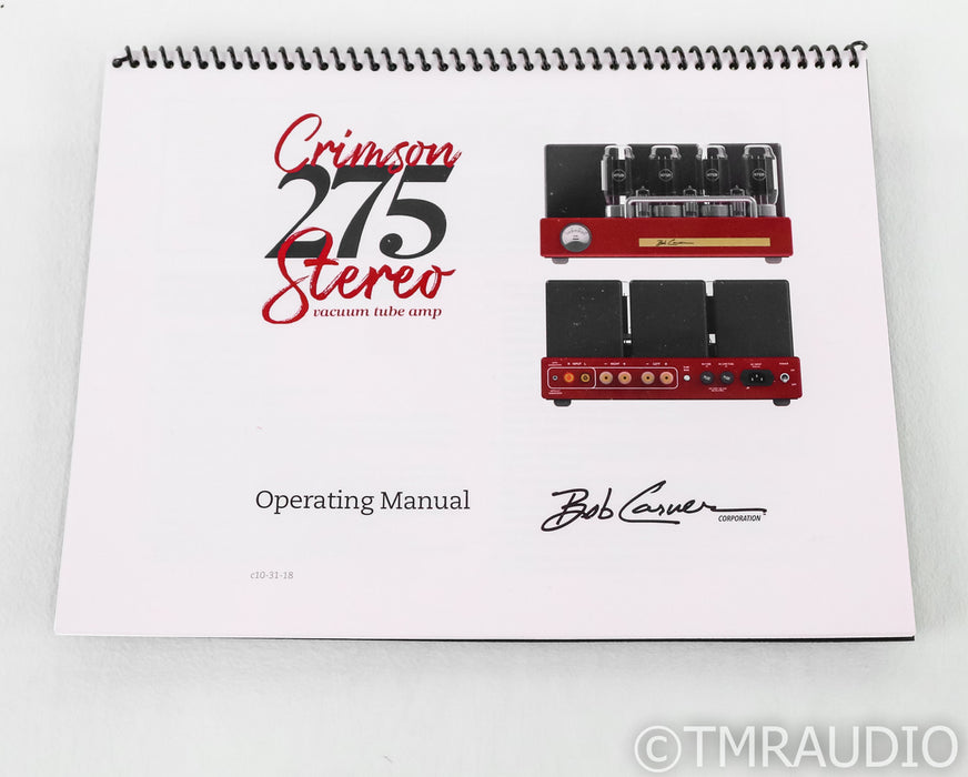 Carver Crimson 275 Stereo Tube Power Amplifier