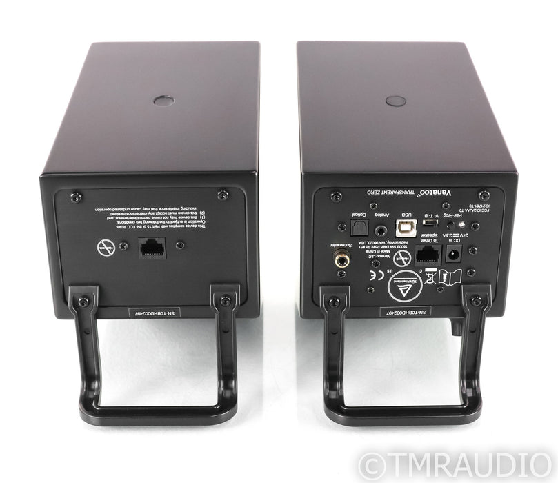 Vanatoo Transparent Zero Powered Bookshelf Speakers; Black Pair; Bluetooth