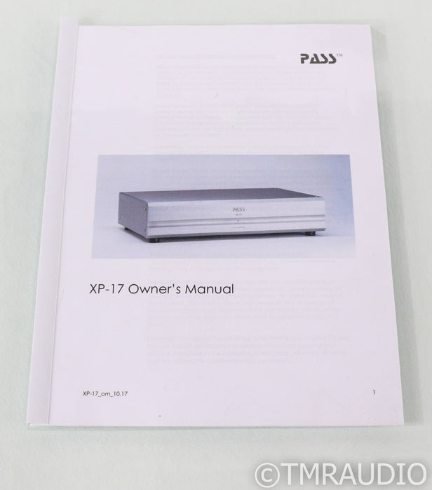 Pass Labs XP-17 MM / MC Phono Preamplifier