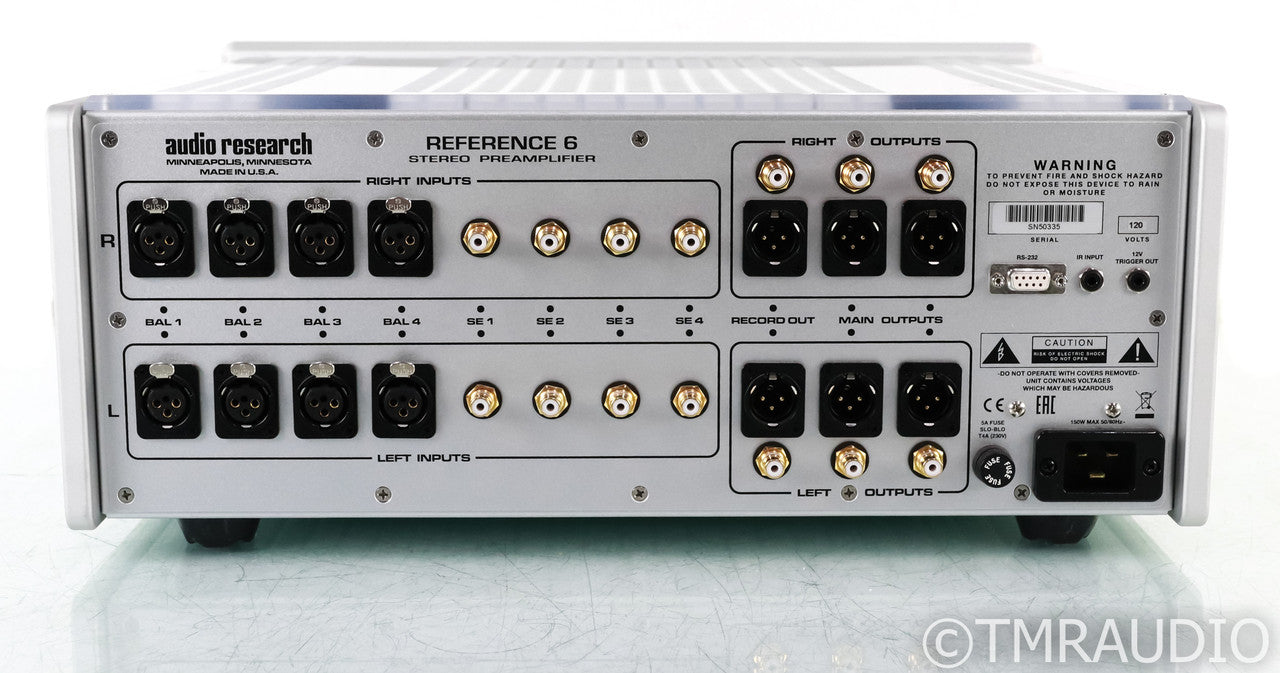 Audio Research Reference 6 Stereo Tube Preamplifier; REF6; Silver; Remote (1/0)