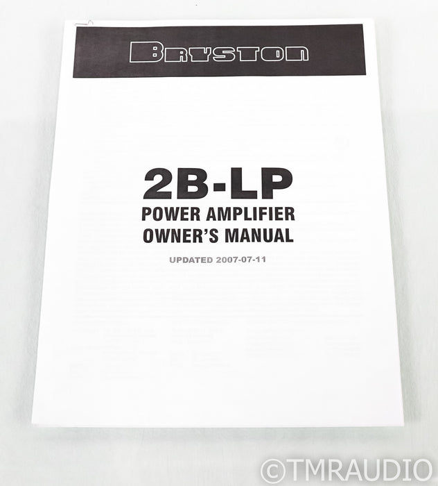 Bryston 2B-LP Stereo Power Amplifier
