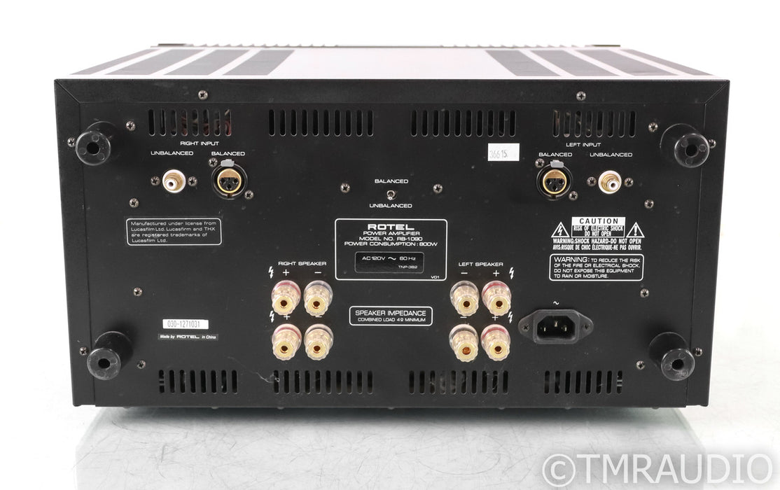Rotel RB-1090 Stereo Power Amplifier; RB1090; Black