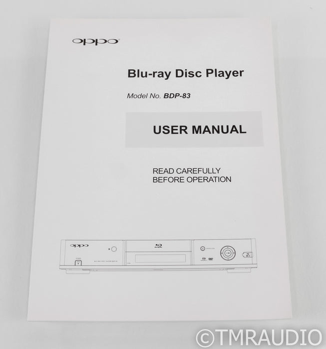 Oppo BDP-83 Universal Blu-Ray Player