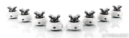 Precision Audio Cable Elevators; Porcelain Set of 8 Risers