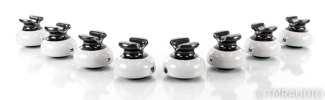 Precision Audio Cable Elevators; Porcelain Set of 8 Risers