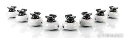 Precision Audio Cable Elevators; Porcelain Set of 8 Risers