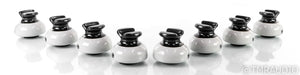 Precision Audio Cable Elevators; Porcelain Set of 8 Risers