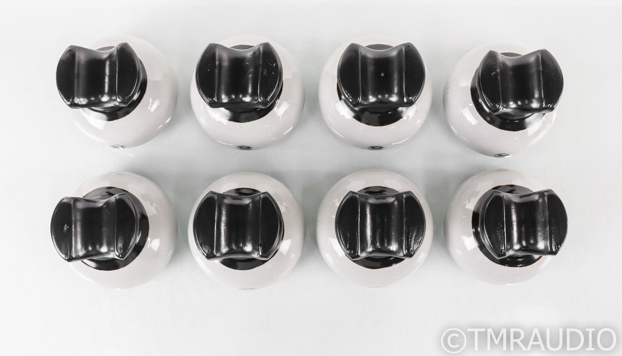 Precision Audio Cable Elevators; Porcelain Set of 8 Risers