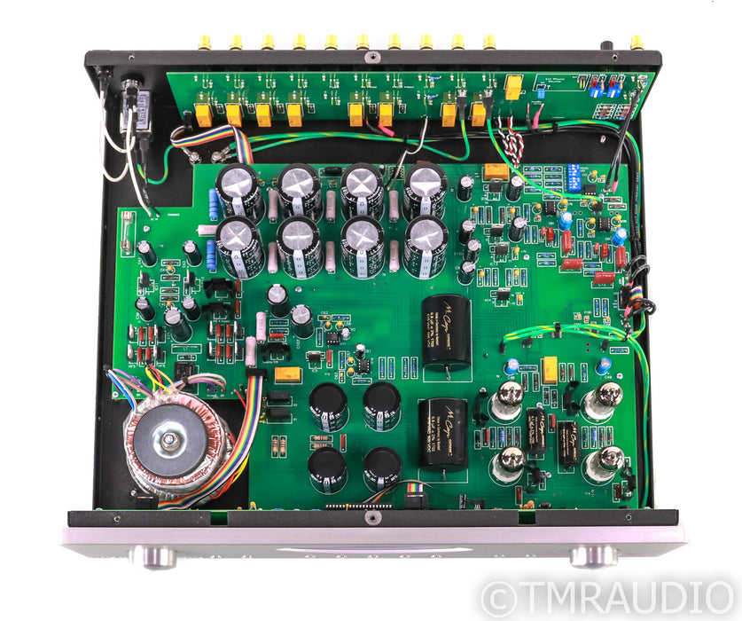 Rogue Audio RP-5 Stereo Tube Preamplifier; RP5; Remote; MM / MC Phono; Silver