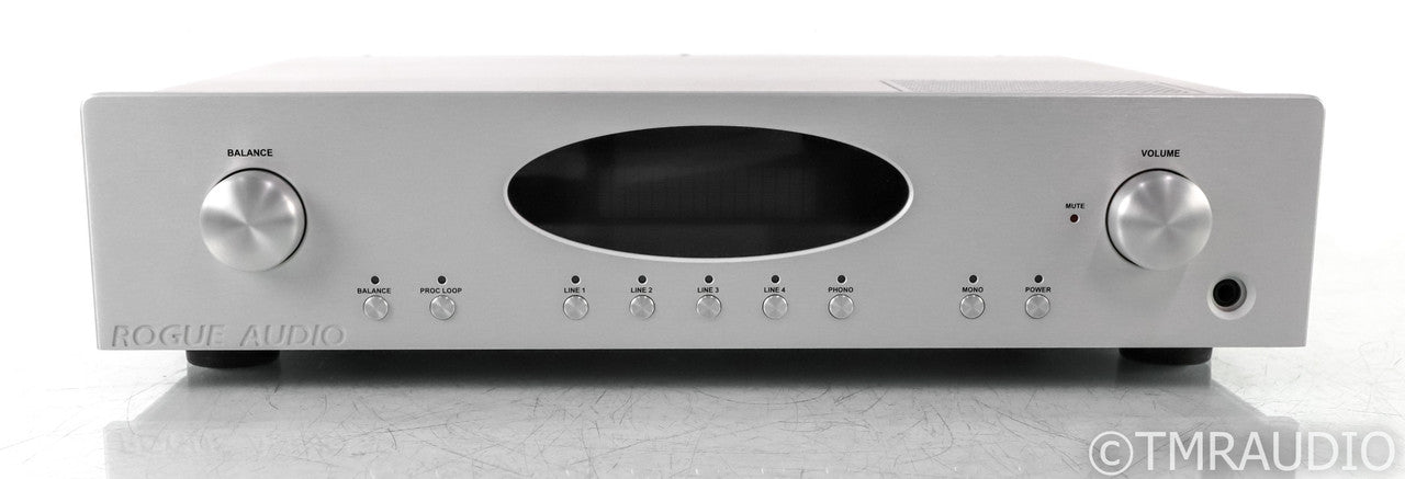 Rogue Audio RP-5 Stereo Tube Preamplifier; RP5; Remote; MM / MC Phono; Silver
