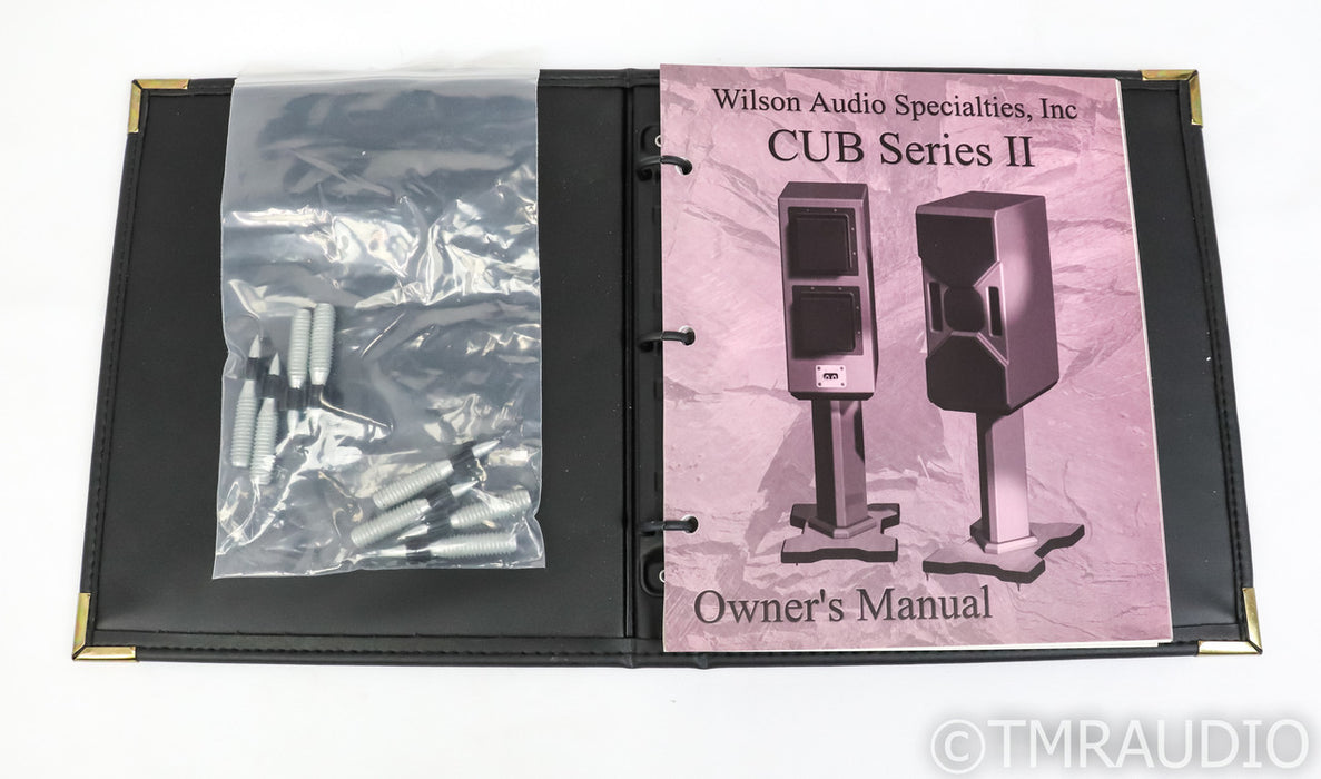 Wilson Audio Cub Series II Bookshelf Speakers; Cub-2; Gloss Grey Pair; Stands